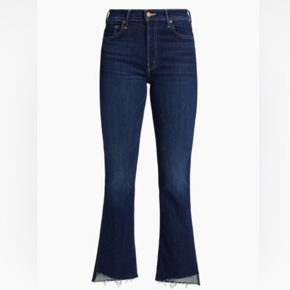 Mother Insider Crop Steep Fray Night Tripper Jeans